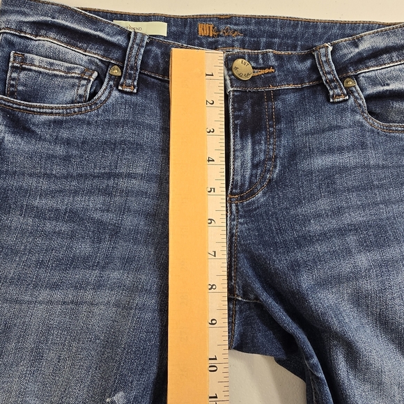 Kut Kloth Boyfriend Womens Jeans Medium Wash Blue Distressed Size 4 Mid Rise - Picture 4 of 14